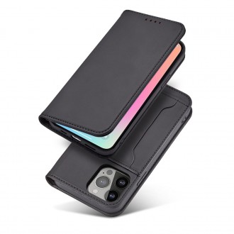 Pouzdro Magnet Card Case pro iPhone 14 Pro Max flip cover stojánek na peněženku černé