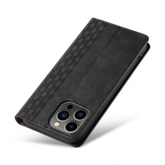 Pouzdro s magnetickým popruhem pro iPhone 14 Pro Flip Wallet Mini Lanyard Stand Black
