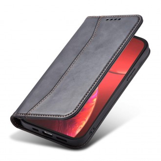 Pouzdro Magnet Fancy Case pro iPhone 14 flip cover stojánek na peněženku černý