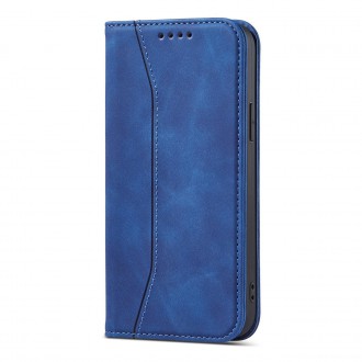Magnet Fancy Case pouzdro pro iPhone 14 flip cover stojánek na peněženku modrý