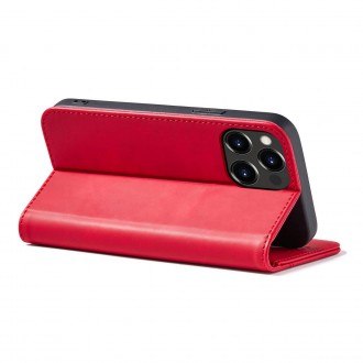 Pouzdro Magnet Fancy Case pro iPhone 14 flip cover stojánek na peněženku červený