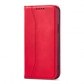 Pouzdro Magnet Fancy Case pro iPhone 14 flip cover stojánek na peněženku červený