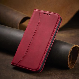 Pouzdro Magnet Fancy Case pro iPhone 14 flip cover stojánek na peněženku červený