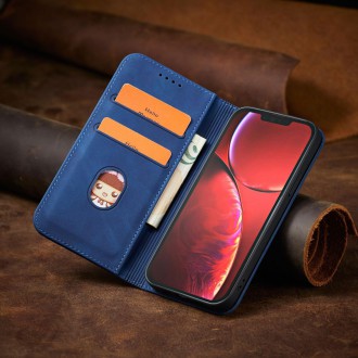 Pouzdro Magnet Fancy Case pro iPhone 14 Pro flip cover stojánek na peněženku modrý
