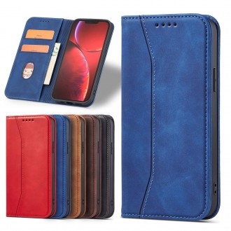 Pouzdro Magnet Fancy Case pro iPhone 14 Pro flip cover stojánek na peněženku modrý