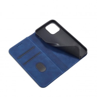 Pouzdro Magnet Fancy Case pro kryt iPhone 14 Pro Max s vyklápěcím stojánkem na peněženku modré