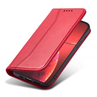 Pouzdro Magnet Fancy Case pro iPhone 14 Pro Max flip cover stojánek na peněženku červený