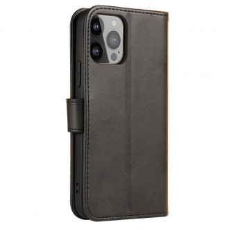 Magnet Case elegant case cover with a flap and stand function iPhone 14 black