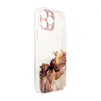 Marble Case for iPhone 12 Pro Gel Cover Marble Brown