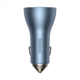 [RETURNED ITEM] Baseus Golden Contactor Pro USB-A car charger + 2x USB-C 65W blue (CGJP010003)