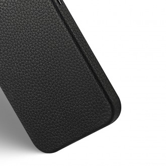 Dux Ducis Roma leather case for iPhone 13 elegant genuine leather black case