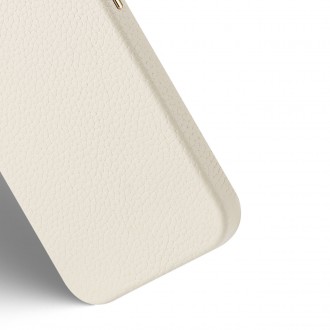Dux Ducis Roma leather case for iPhone 13 elegant case made of genuine leather white