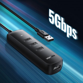 Ugreen HUB USB Type A splitter - 4x USB 3.2 Gen 1 black (CM416 80657)