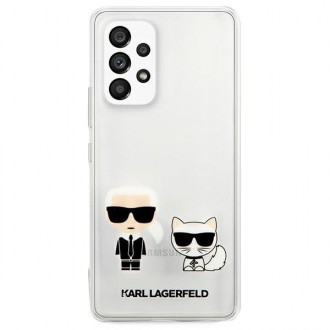 Karl Lagerfeld KLHCA53CKTR A53 5G A536 pevný kufr Transparent Karl &amp; Choupette