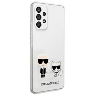 Karl Lagerfeld KLHCA53CKTR A53 5G A536 pevný kufr Transparent Karl &amp; Choupette