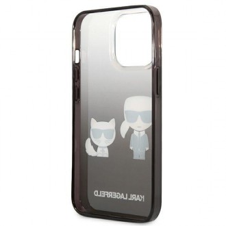 Karl Lagerfeld KLHCP13LTGKCK iPhone 13 Pro / 13 6,1" hardcase czarny/black Gradient Ikonik Karl & Choupette