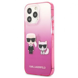 Karl Lagerfeld KLHCP13LTGKCP iPhone 13 Pro / 13 6,1" hardcase różowy/pink Gradient Ikonik Karl & Choupette