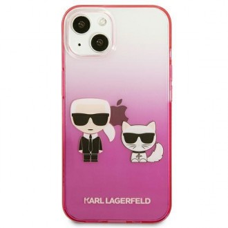 Karl Lagerfeld KLHCP13MTGKCP iPhone 13 6,1" hardcase różowy/pink Gradient Ikonik Karl & Choupette