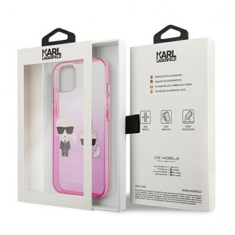 Karl Lagerfeld KLHCP13MTGKCP iPhone 13 6,1" hardcase różowy/pink Gradient Ikonik Karl & Choupette
