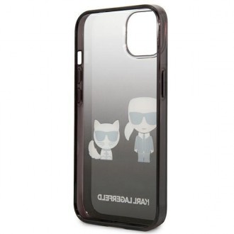 Karl Lagerfeld KLHCP13STGKCK iPhone 13 mini 5,4" hardcase czarny/black Gradient Ikonik Karl & Choupette