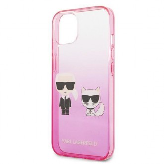 Karl Lagerfeld KLHCP13STGKCP iPhone 13 mini 5,4" hardcase różowy/pink Gradient Ikonik Karl & Choupette