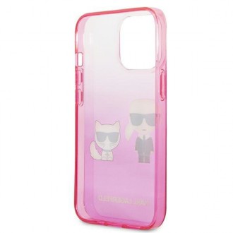 Karl Lagerfeld KLHCP13XTGKCP iPhone 13 Pro Max 6,7" hardcase różowy/pink Gradient Ikonik Karl & Choupette