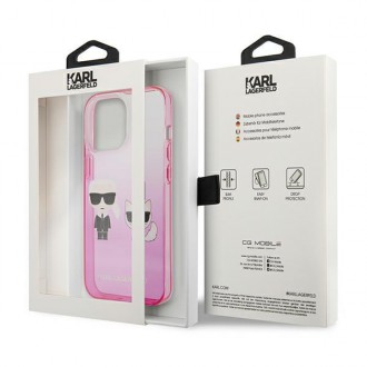 Karl Lagerfeld KLHCP13XTGKCP iPhone 13 Pro Max 6,7" hardcase różowy/pink Gradient Ikonik Karl & Choupette