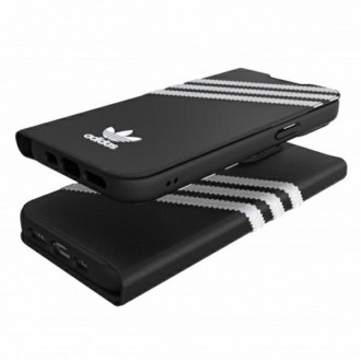 Adidas OR Booklet Case PU iPhone 13 Pro / 13 6,1" czarno biały/black white 47112