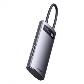 Baseus Metal Gleam Series 6 v 1 USB Type C HUB dokovací stanice – 3 x USB 3.2 Gen. 1 / 1 x Power Delivery / 1 x čtečka karet SD / 1 x čtečka karet TF