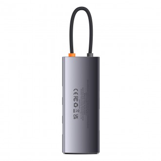 Baseus Metal Gleam Series 6 v 1 USB Type C HUB dokovací stanice – 3 x USB 3.2 Gen. 1 / 1 x Power Delivery / 1 x čtečka karet SD / 1 x čtečka karet TF