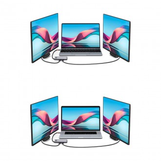 Baseus Metal Gleam Series 6 v 1 USB Type C HUB dokovací stanice – 3 x USB 3.2 Gen. 1 / 1 x Power Delivery / 1 x čtečka karet SD / 1 x čtečka karet TF