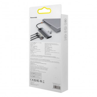 Dokovací stanice 8-v-1 USB typu C HUB Baseus Metal Gleam Series – 2 x HDMI / 3 x USB 3.2 Gen. 1 / 1 x napájení / 1 x čtečka karet SD / 1 x čtečka kare
