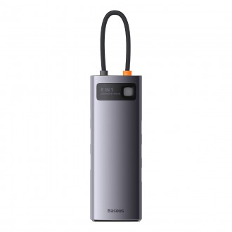 Dokovací stanice 8-v-1 USB typu C HUB Baseus Metal Gleam Series – 2 x HDMI / 3 x USB 3.2 Gen. 1 / 1 x napájení / 1 x čtečka karet SD / 1 x čtečka kare