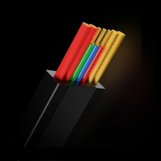 Baseus Traction Series 3 v 1 zatahovací kabel USB typu C – micro USB / USB typu C / Lightning Power Delivery 100 W 1,7 m fialová (CAQY000005)