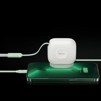 Baseus Traction Series 3 v 1 zatahovací kabel USB typu C – micro USB / USB typu C / Lightning Power Delivery 100 W 1,7 m fialová (CAQY000005)