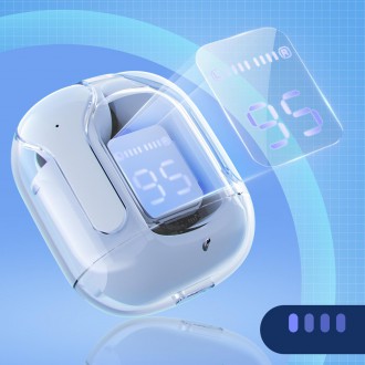 Bezdrátová sluchátka do uší Acefast TWS Bluetooth světle modrá (ledově modrá T6)