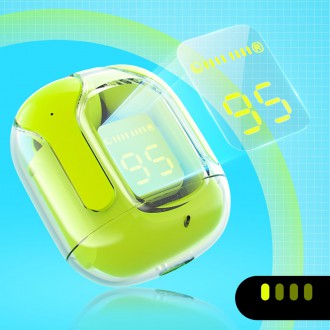 Bezdrátová sluchátka TWS Bluetooth do uší Acefast zelená (zelená T6 pro mládež)