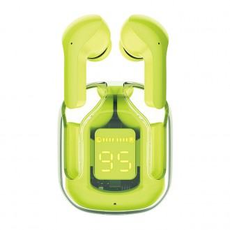 Bezdrátová sluchátka TWS Bluetooth do uší Acefast zelená (zelená T6 pro mládež)