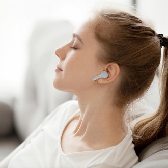 Bezdrátová sluchátka TWS Bluetooth do uší Acefast zelená (zelená T6 pro mládež)