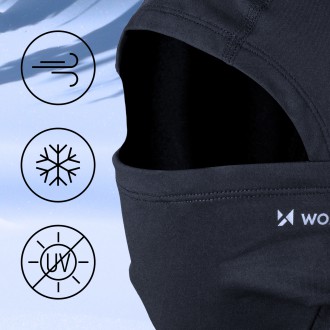 Wozinsky thermoactive Balaclava under helmet black (WTBBK1)