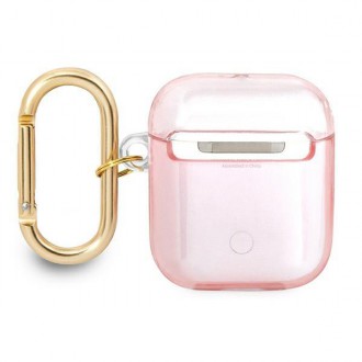 Guess GUA2HHTSP kryt AirPods růžový/růžový Strap Collection