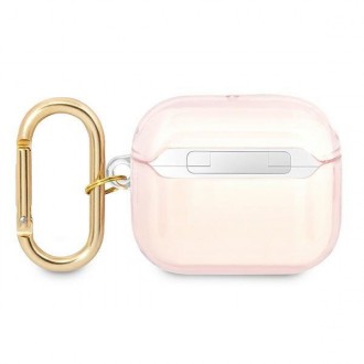 Guess GUA3HHTSP kryt AirPods 3 růžový/růžový Strap Collection