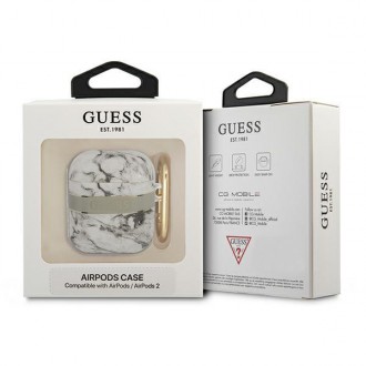 Guess GUA2HCHMAG kryt AirPods šedý/šedý Marble Strap Collection