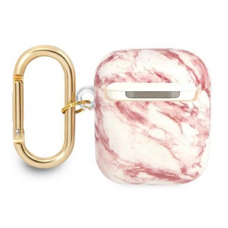 Guess GUA2HCHMAP kryt AirPods růžový/růžový Marble Strap Collection