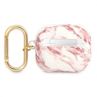 Guess GUA3HCHMAP AirPods 3 kryt růžový/růžový Marble Strap Collection