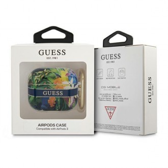 Guess GUA3HHFLB kryt AirPods 3 blue/blue Flower Strap Collection