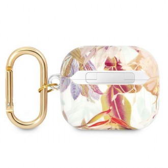 Guess GUA3HHFLU AirPods 3 kryt fialový/fialový Flower Strap Collection