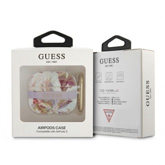 Guess GUA3HHFLU AirPods 3 kryt fialový/fialový Flower Strap Collection