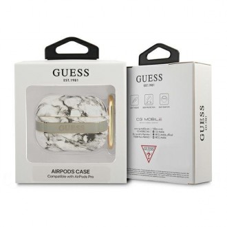 Guess GUAPHCHMAG kryt AirPods Pro šedá/šedá kolekce Marble Strap