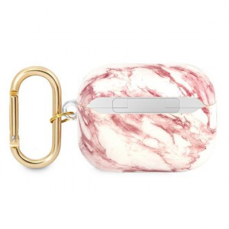 Guess GUAPHCHMAP kryt AirPods Pro růžový/růžový Marble Strap Collection